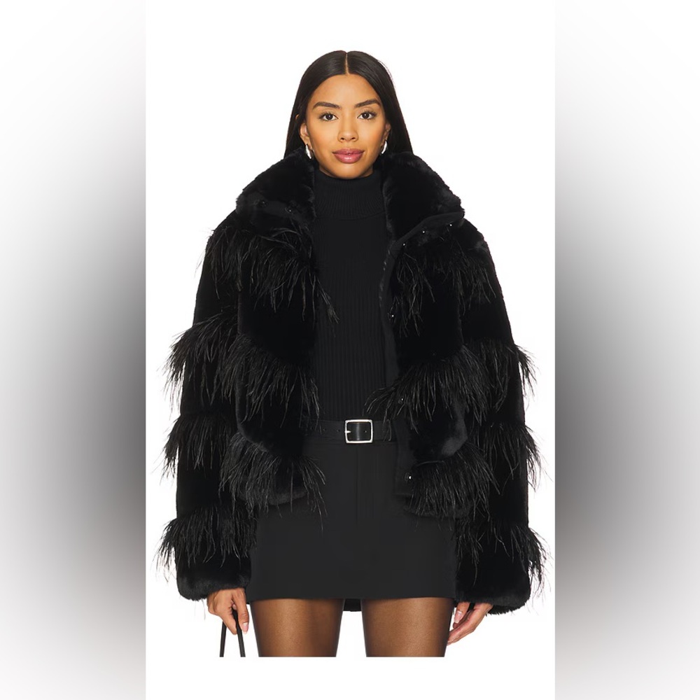 Milly avah faux fur Feathered Jacket